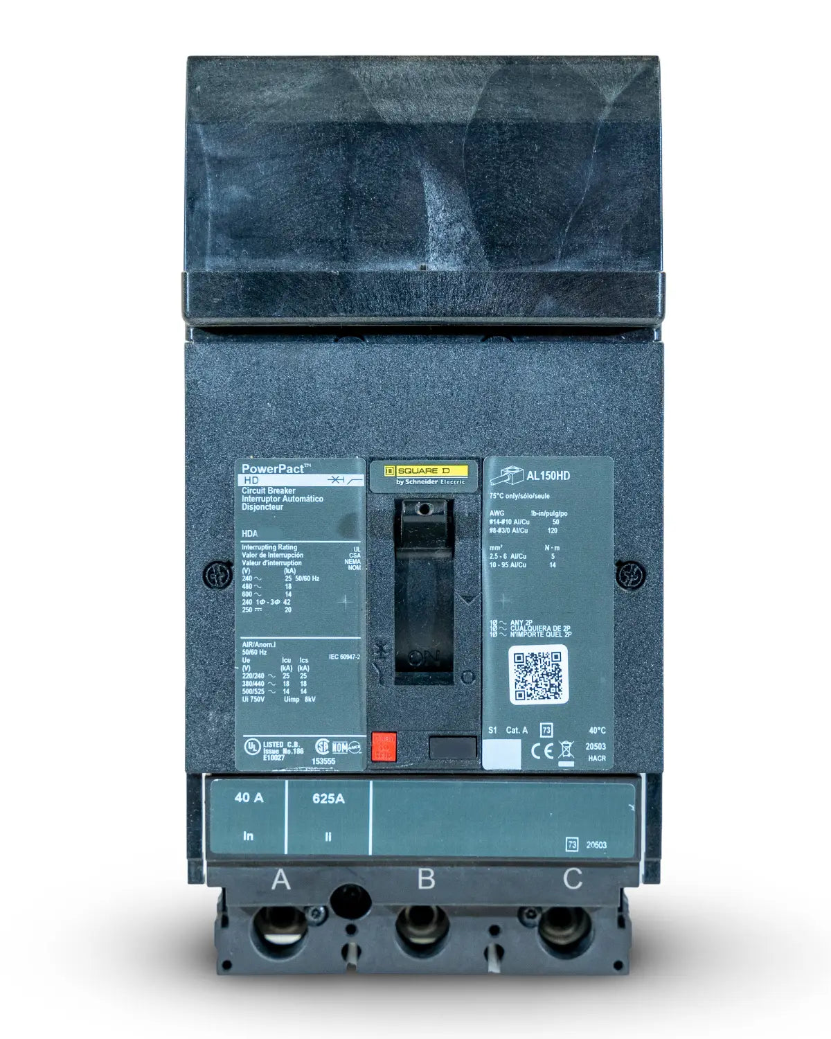 HDA36125 Circuit Breaker 3 Pole 125 Amp Schneider Square D
