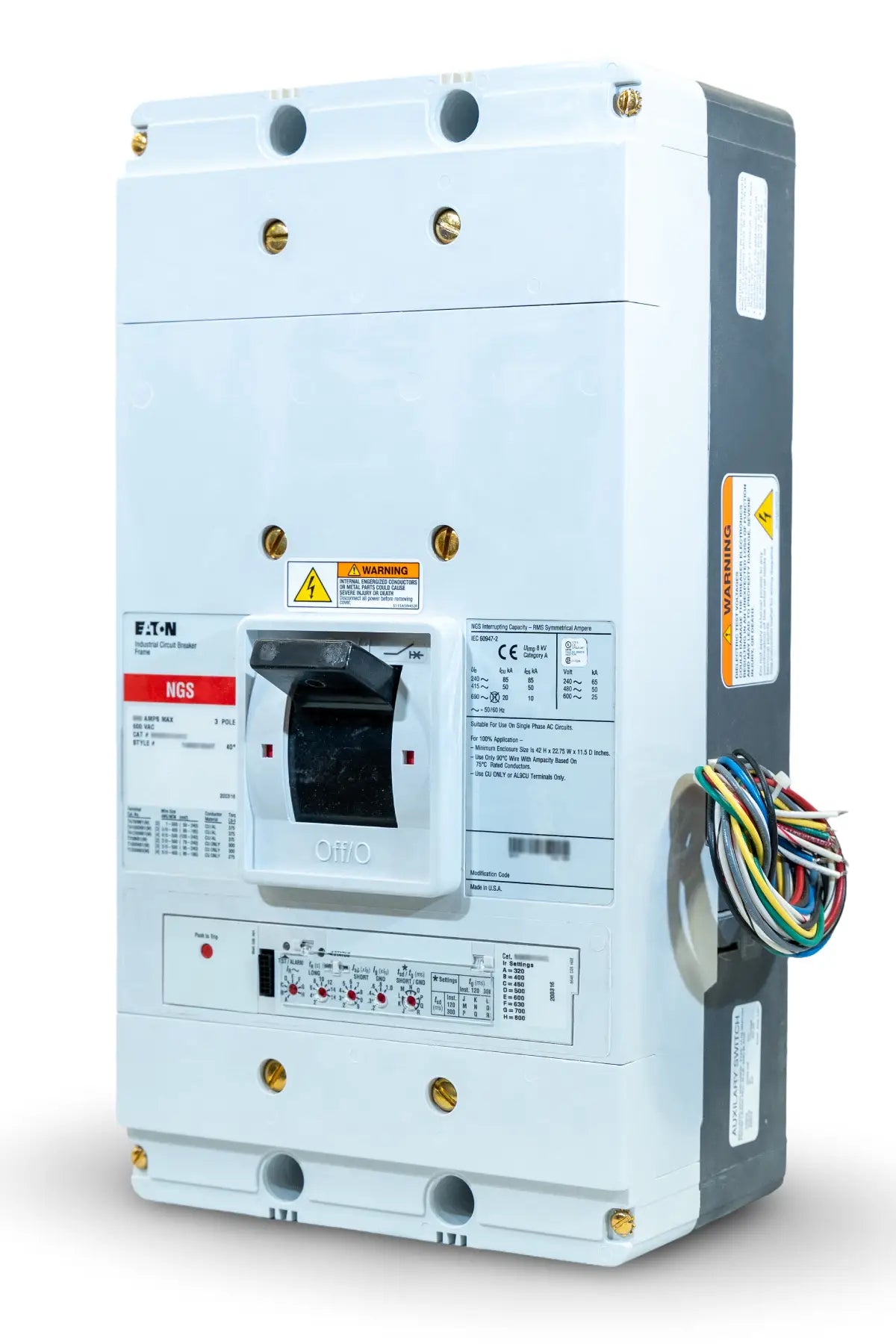 NGS308036EC Circuit Breaker 3 Pole 800 Amp Eaton Cutler-Hammer LSIG