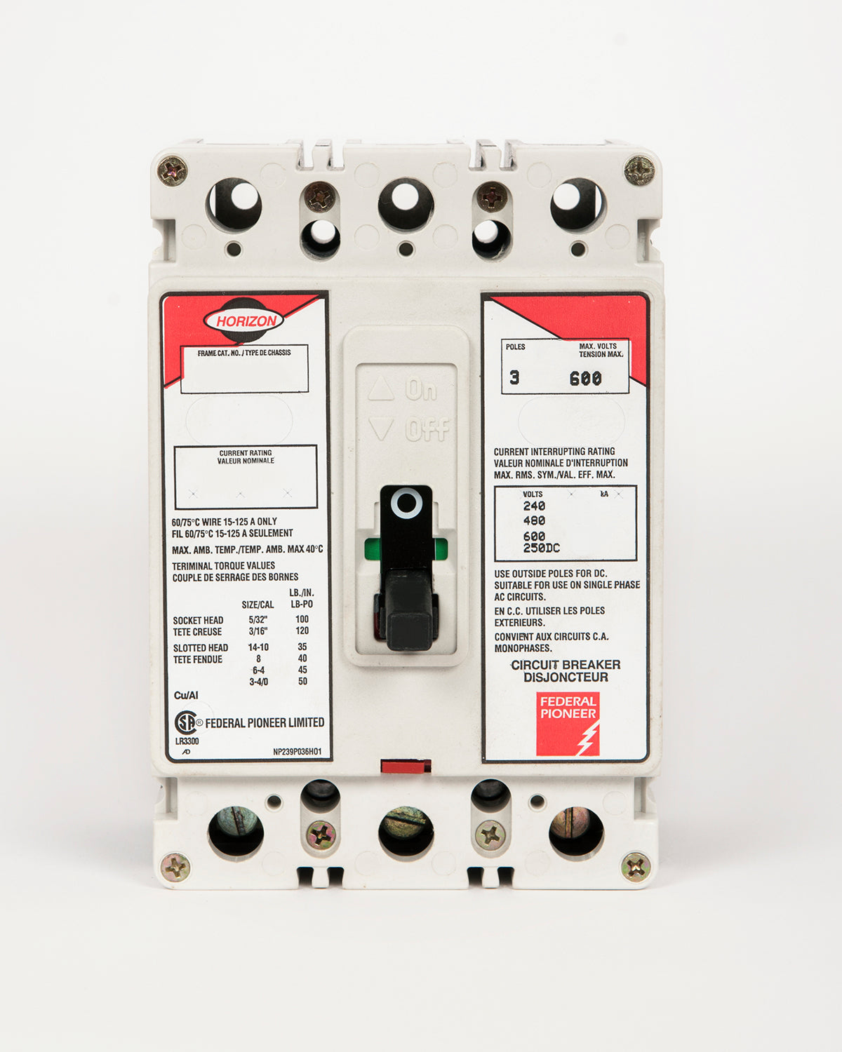 CE3200E Circuit Breaker 3 Pole 200 Amp FPE Horizon